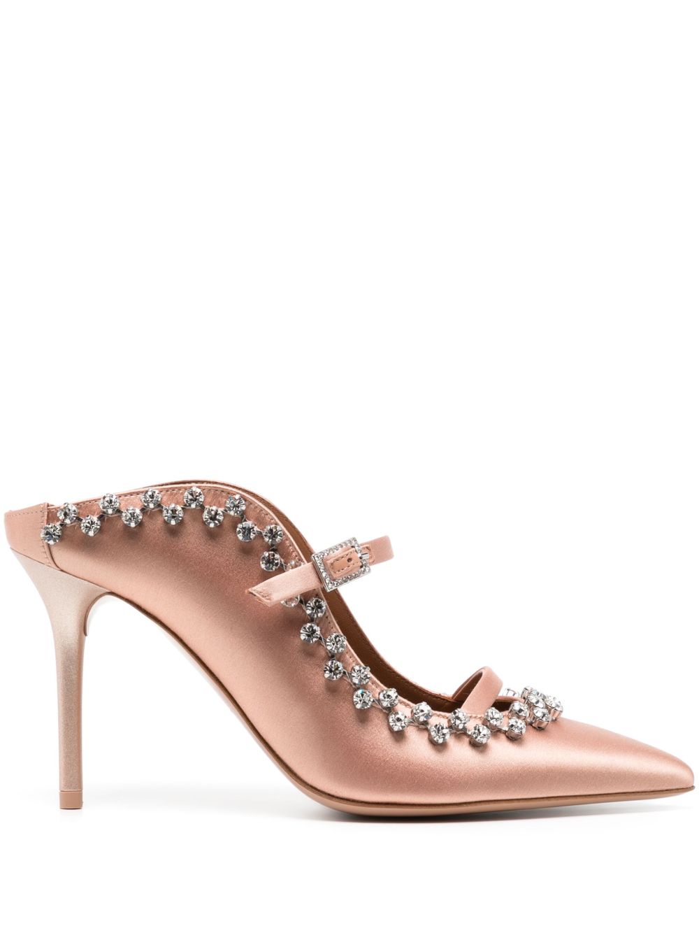 Malone Souliers Gala 晶饰高跟穆勒鞋 - 粉色