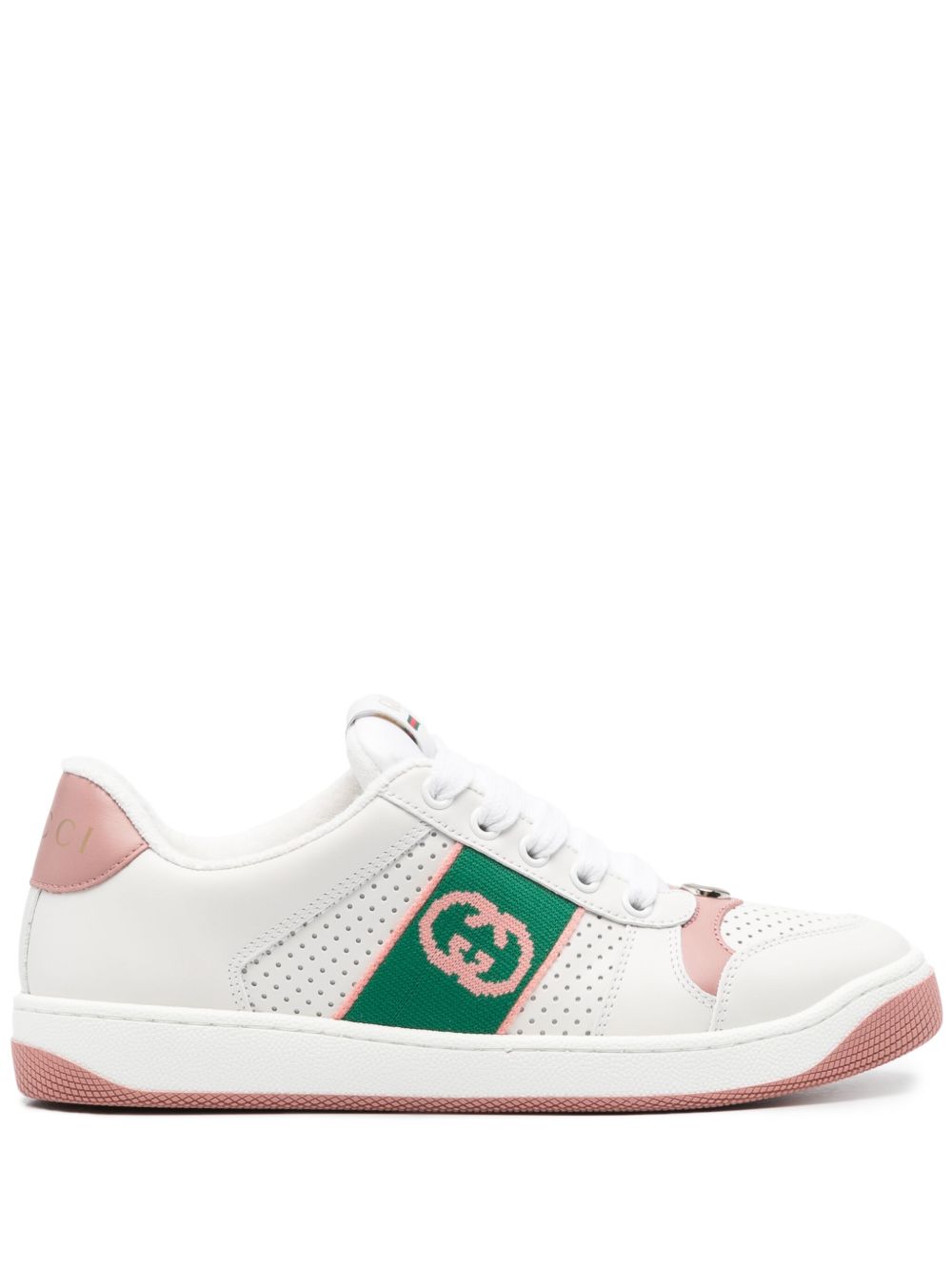 Gucci Screener 系带运动鞋 - 白色