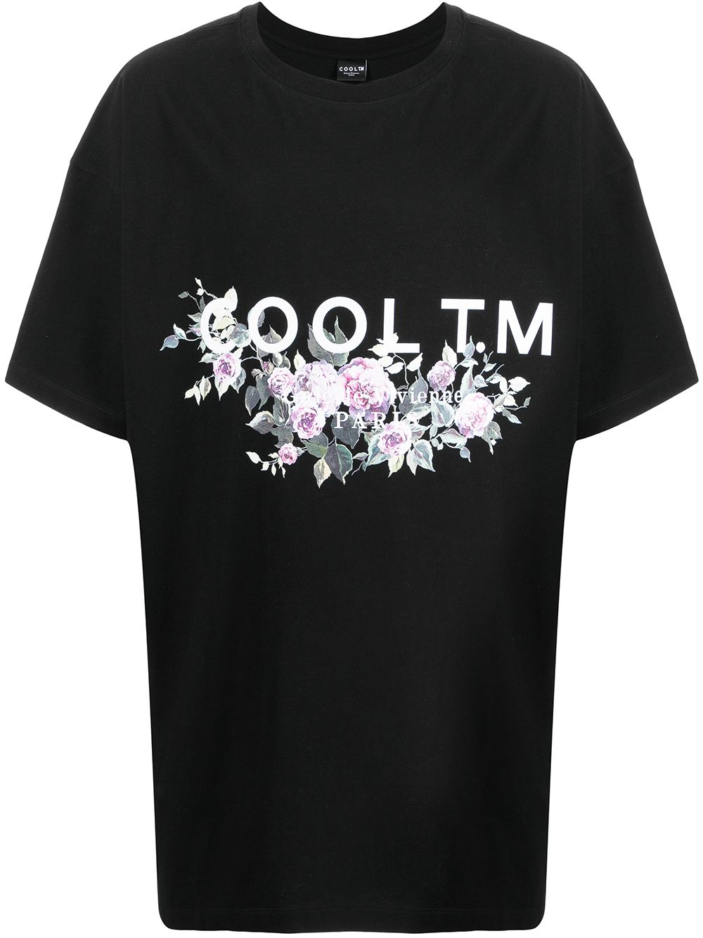 COOL T.M logo印花短袖T恤 - 黑色