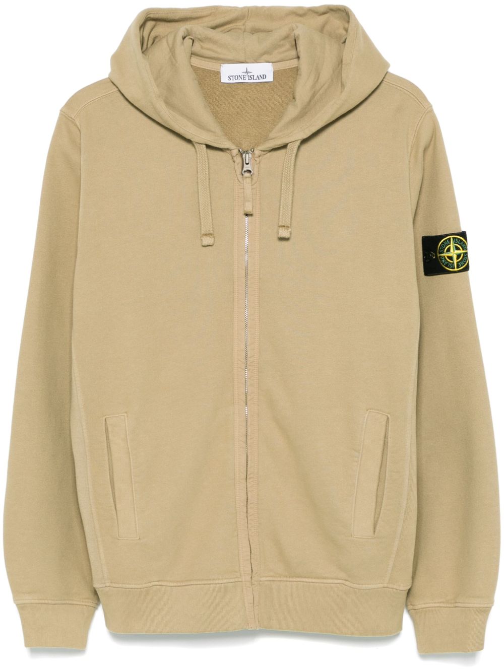 Stone Island 拉链连帽衫 - 褐色