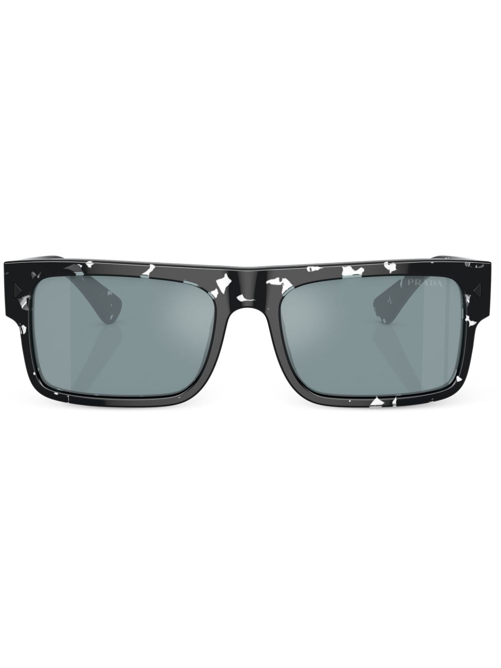Prada Eyewear 玳瑁纹效果方框太阳眼镜 - 褐色