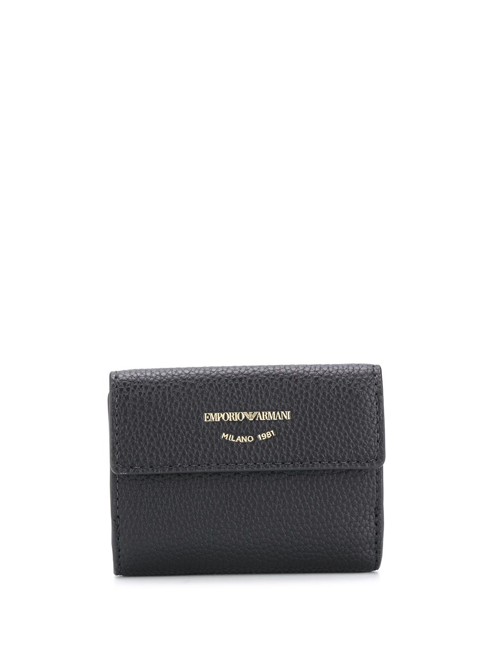 Emporio Armani logo标记钱包 - 黑色