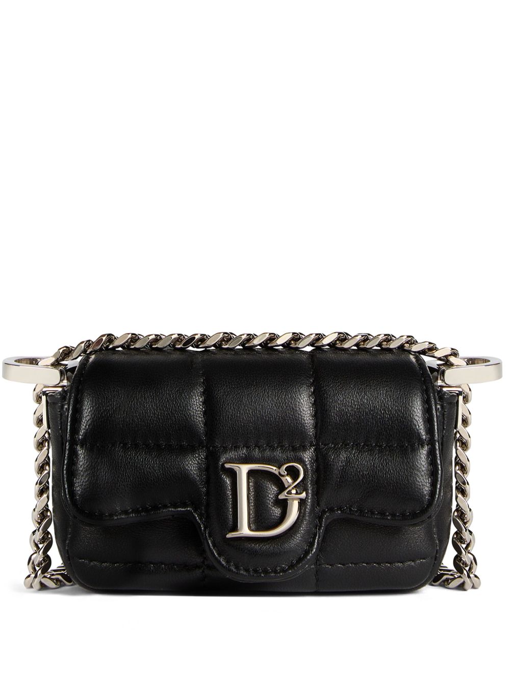 DSQUARED2 D2 Statement 皮质斜挎包 - 黑色