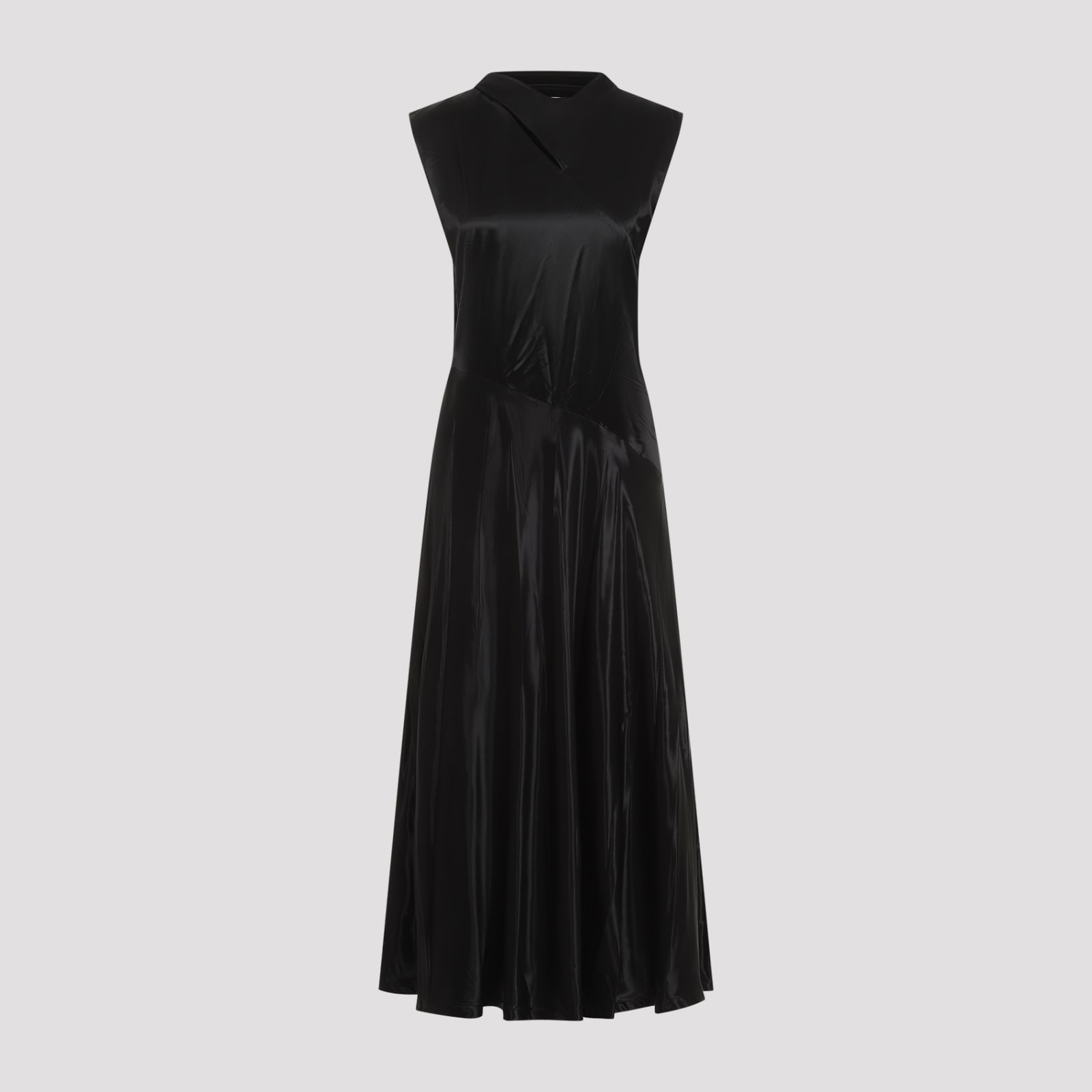 Jil Sander 黑色尼龙聚酯连衣裙