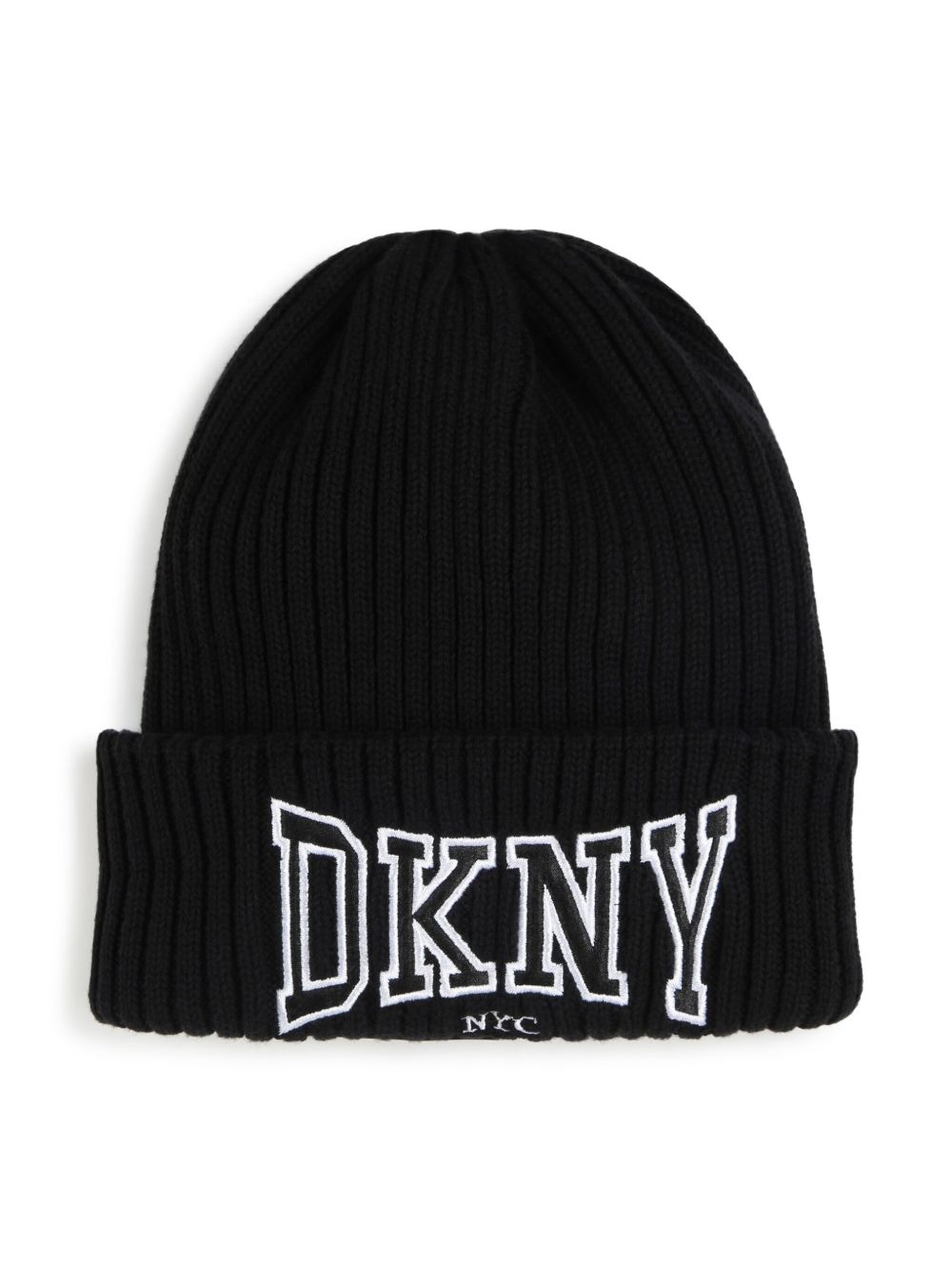 Dkny Kids logo贴花套头帽 - 黑色