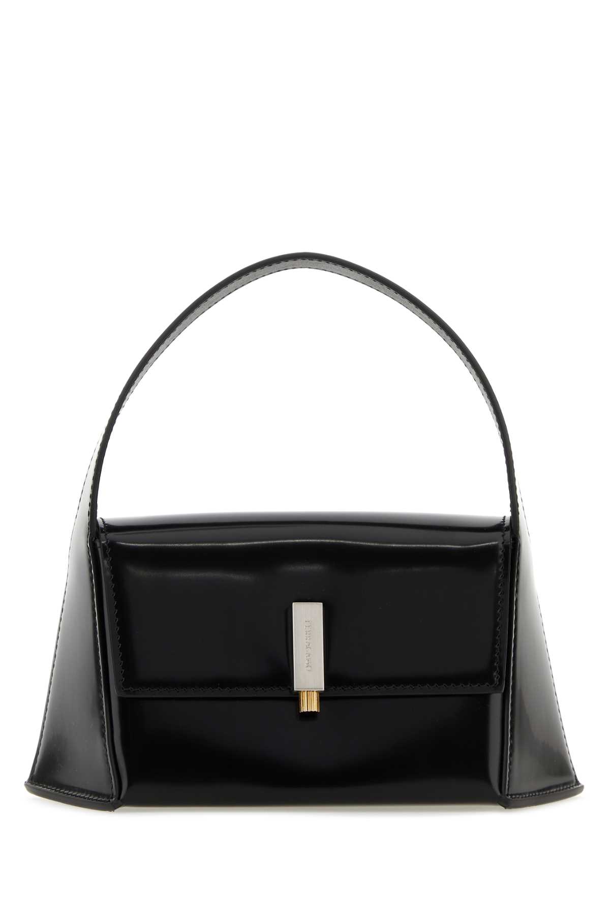 Ferragamo Black Leather Mini Prisma Handbag