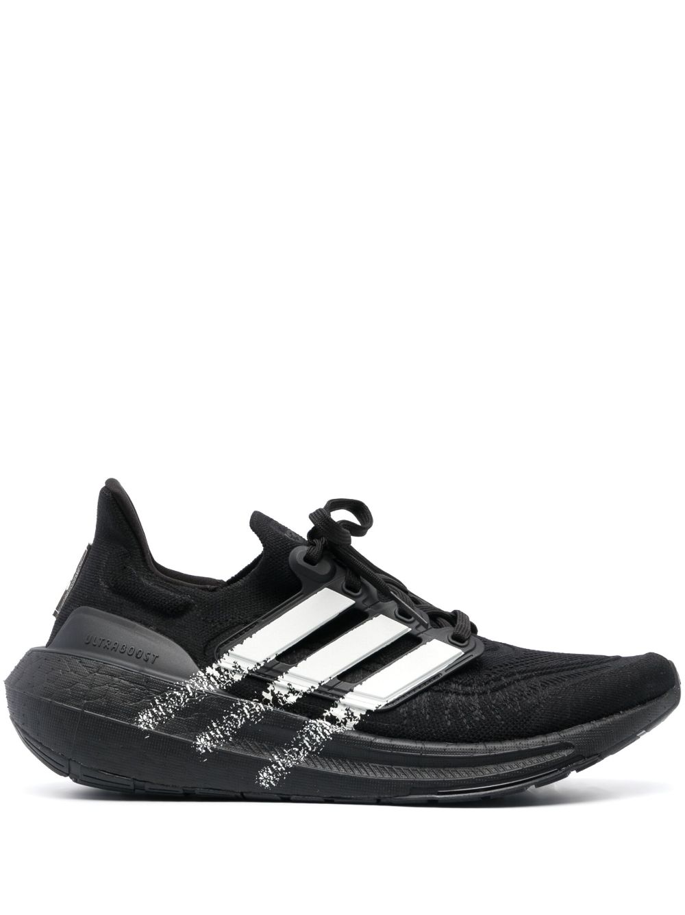 Y-3 条纹系带运动鞋 - 黑色