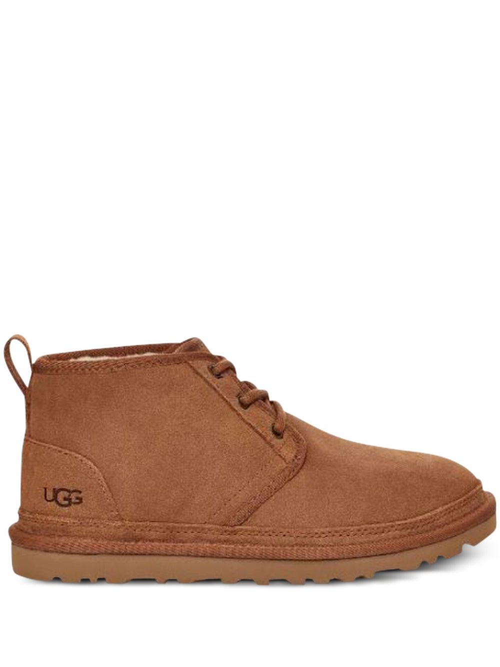 UGG Neumel 系带绒面皮短靴 - 褐色