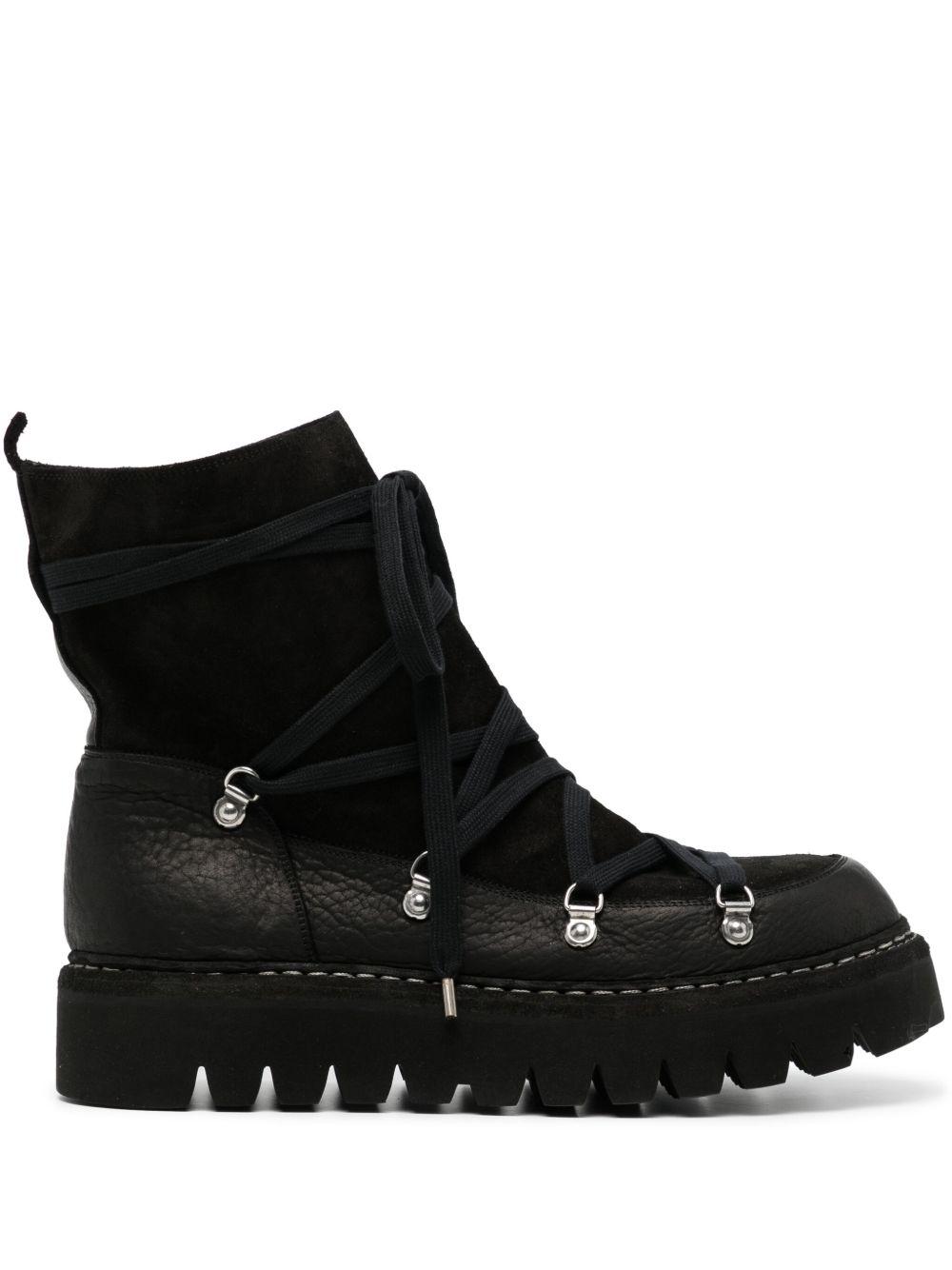 Guidi 系带及踝靴 - 黑色