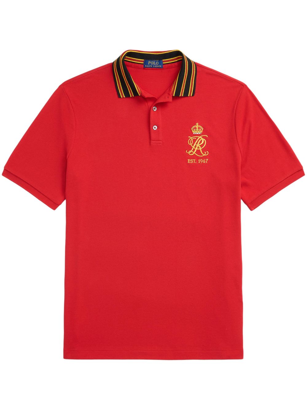 Polo Ralph Lauren logo刺绣棉polo衫 - 红色