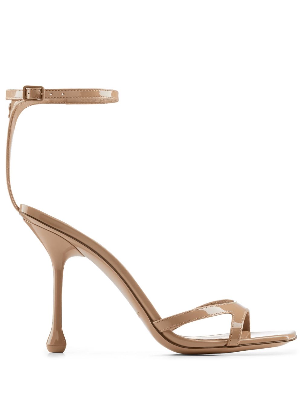 Jimmy Choo Ixia 漆皮高跟凉鞋 - 中性色