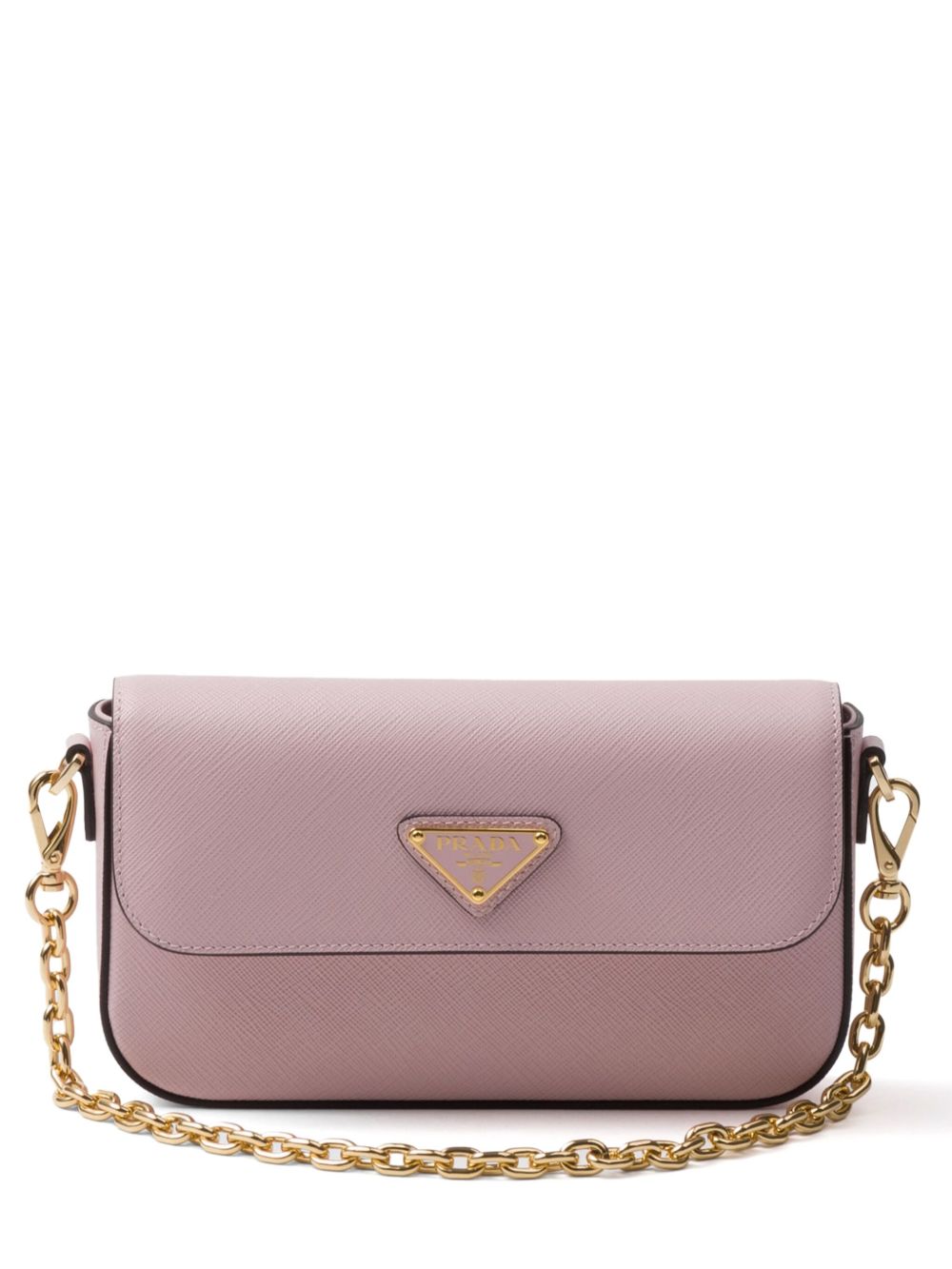 Prada Saffiano 皮质迷你单肩包 - 粉色