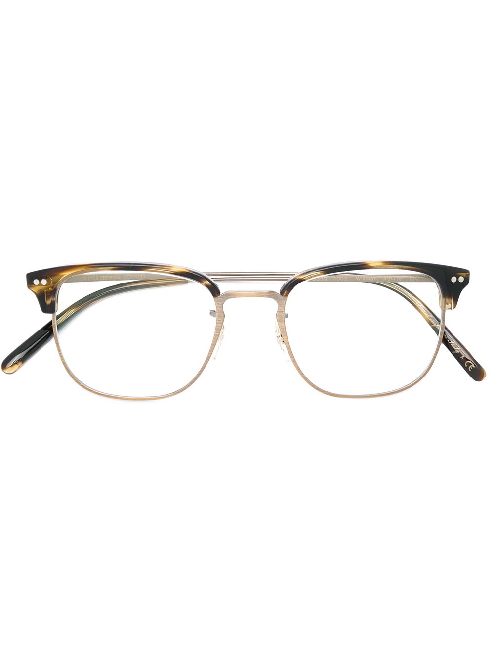 Oliver Peoples Willman玳瑁纹眼镜 - 褐色