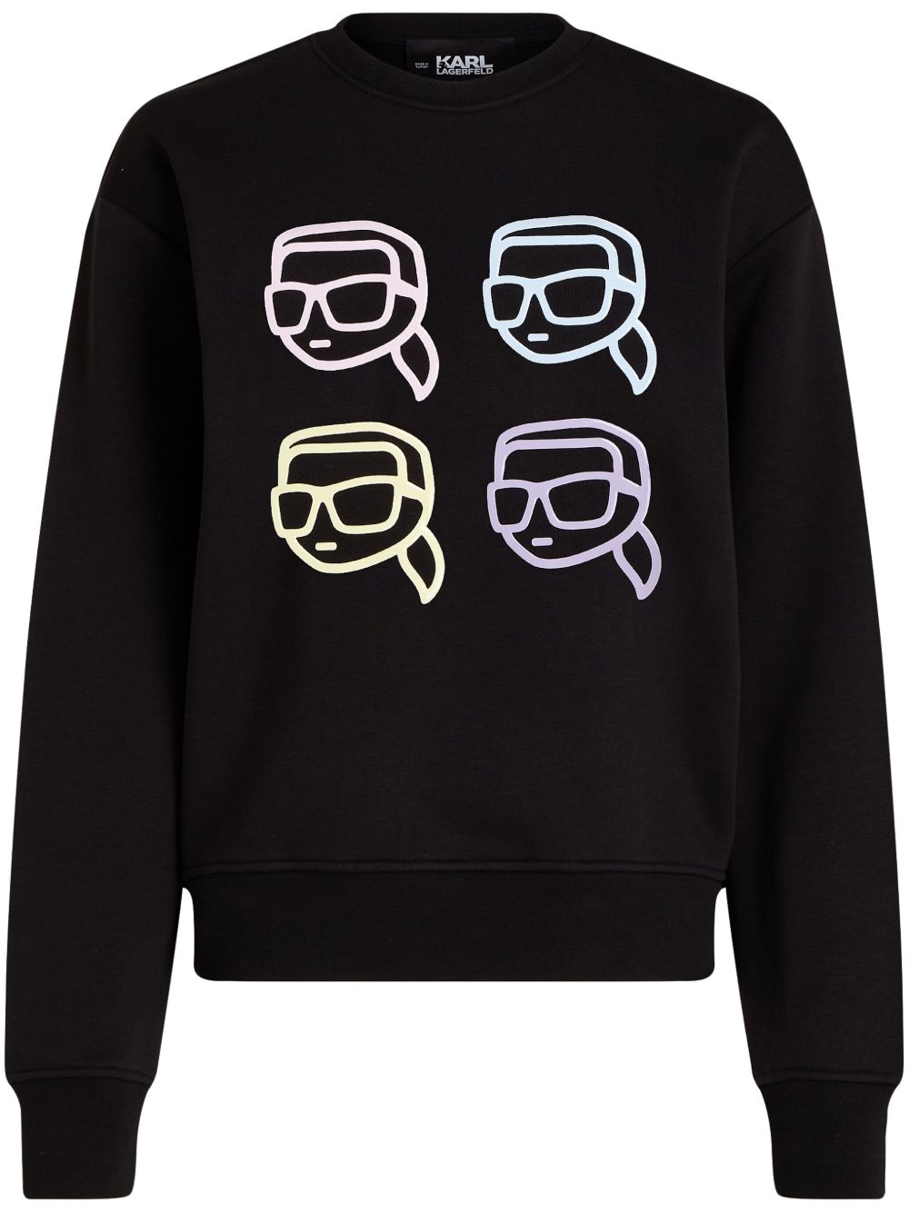 Karl Lagerfeld Ikon Outline 棉卫衣 - 黑色