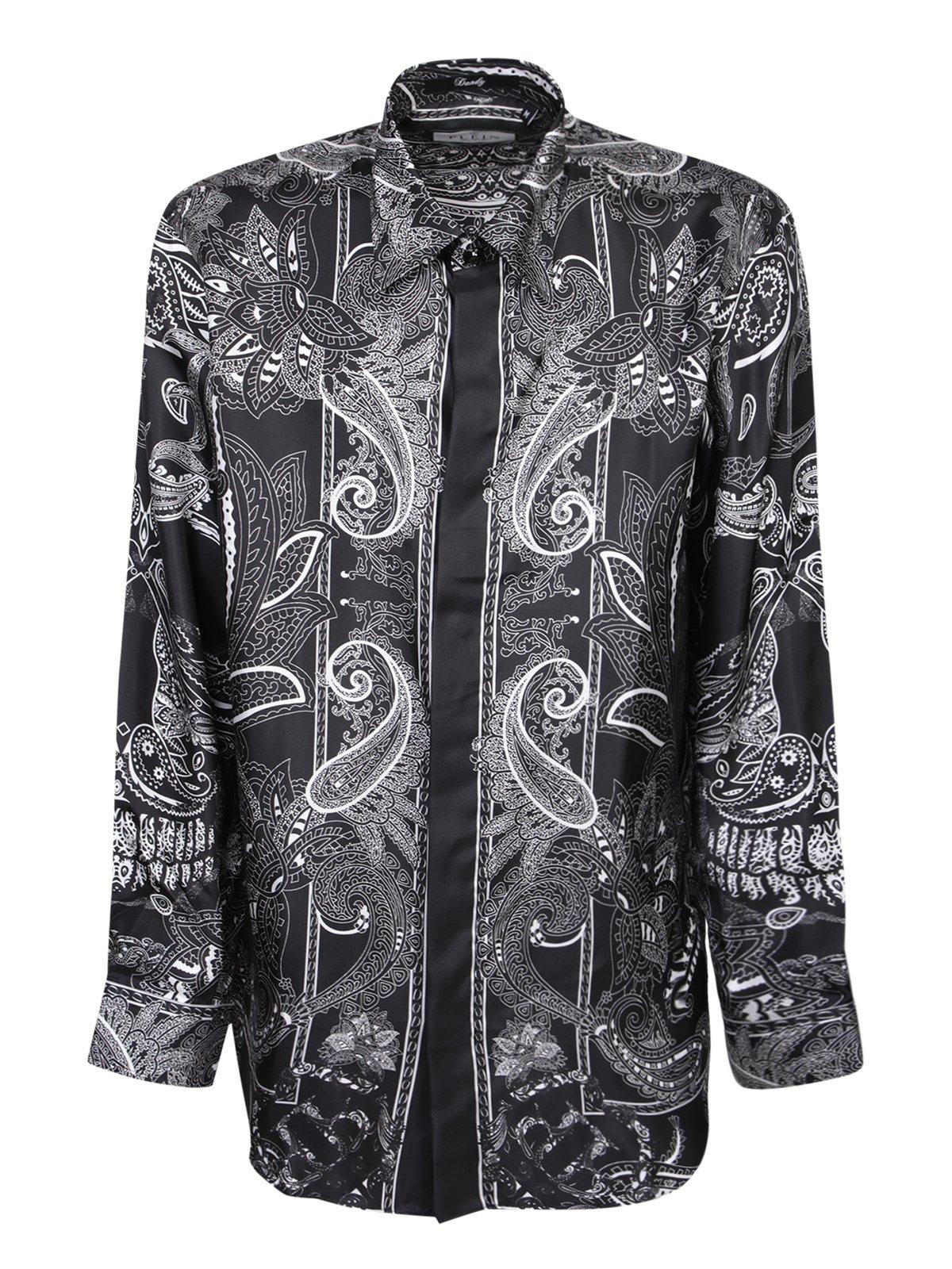 Philipp Plein Paisley Printed Long-sleeved Shirt
