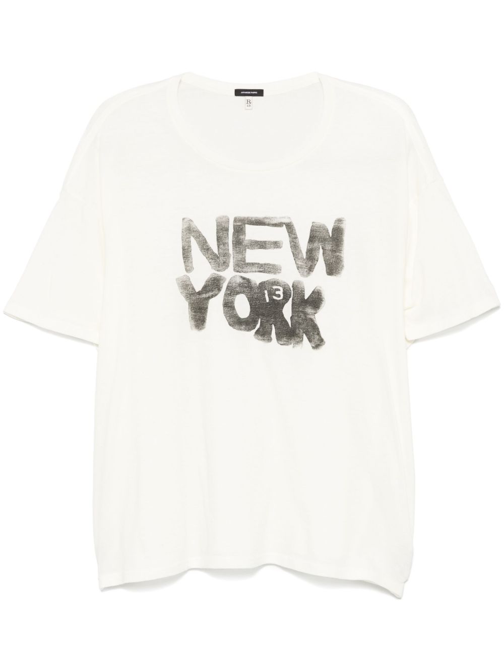 R13 New York T恤 - 白色