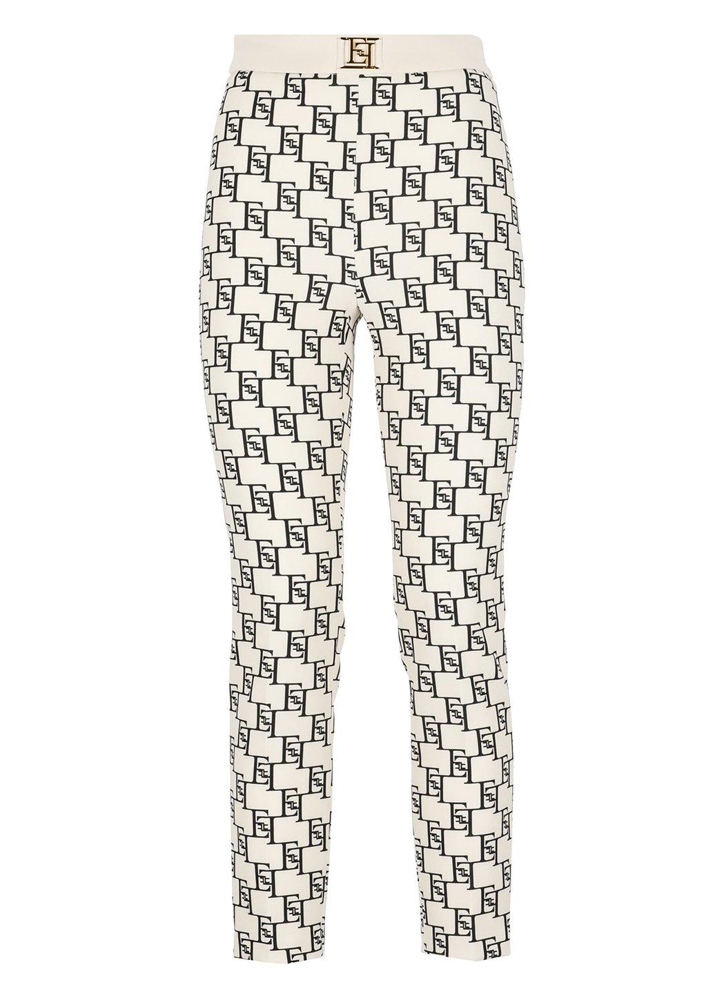 Elisabetta Franchi Logo标识牌印花长裤