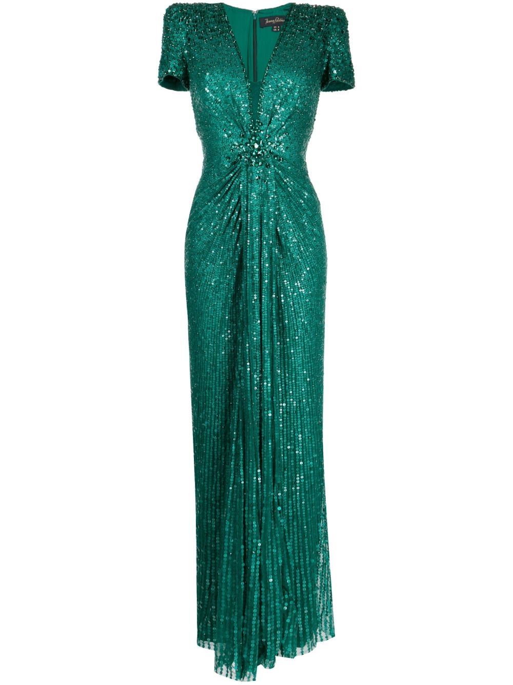Jenny Packham Momoka 薄纱礼服 - 绿色