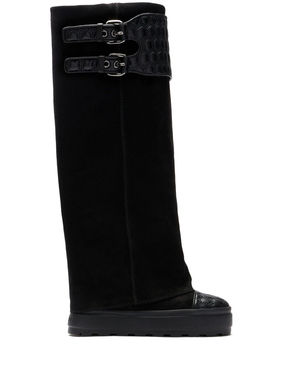 Casadei Maison Lab Double Face 高跟靴子（8厘米） - 黑色
