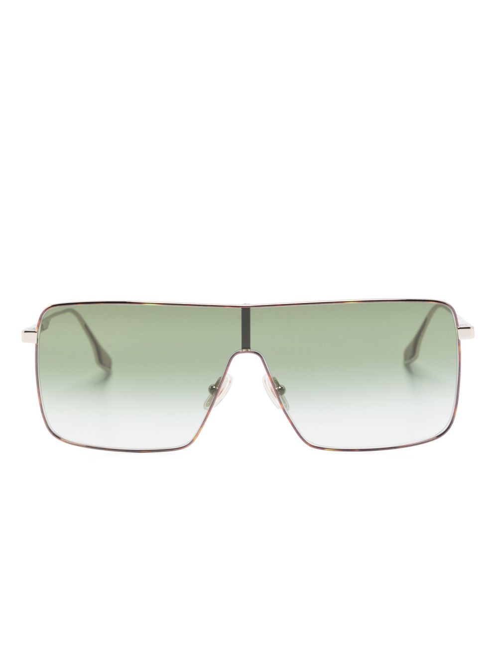 Victoria Beckham 有色镜片盾形太阳眼镜 - 绿色