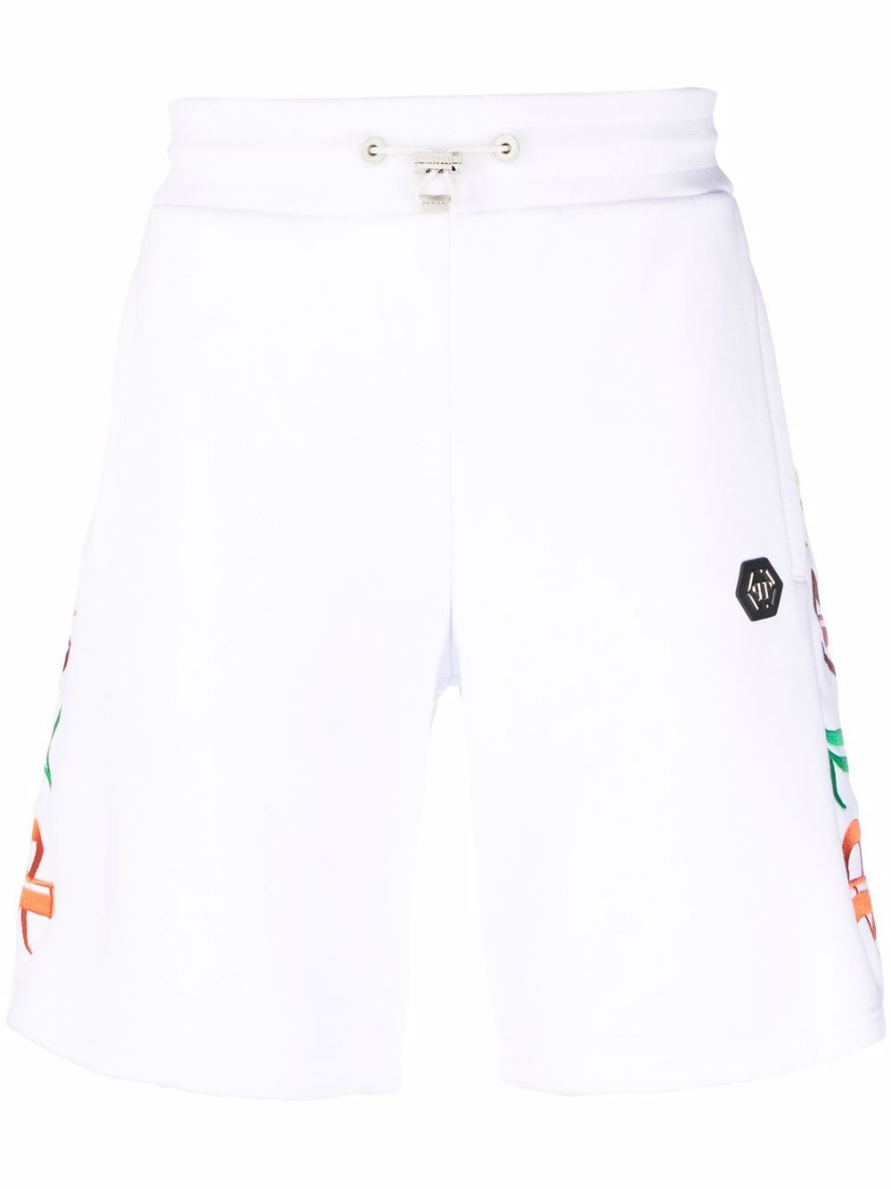Philipp Plein Gothic Plein 运动短裤 - 白色