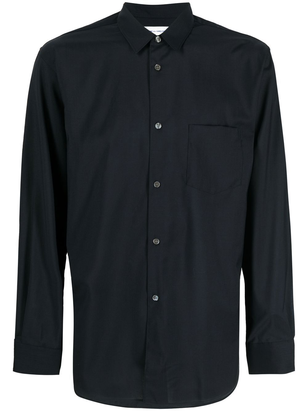 Comme Des Garçons Shirt 排扣贴身衬衫 - 蓝色