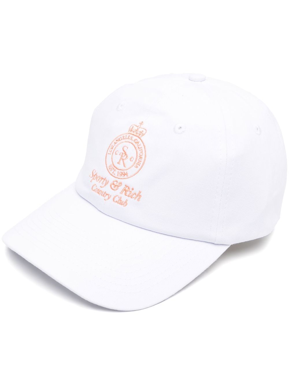 Sporty & Rich logo棒球帽 - 白色