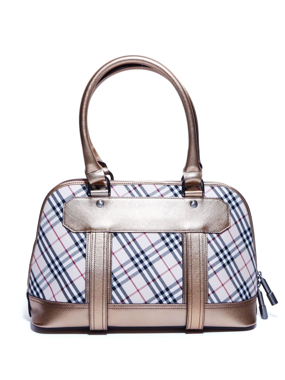 Burberry Pre-Owned House Check 拉链手提包 - 中性色