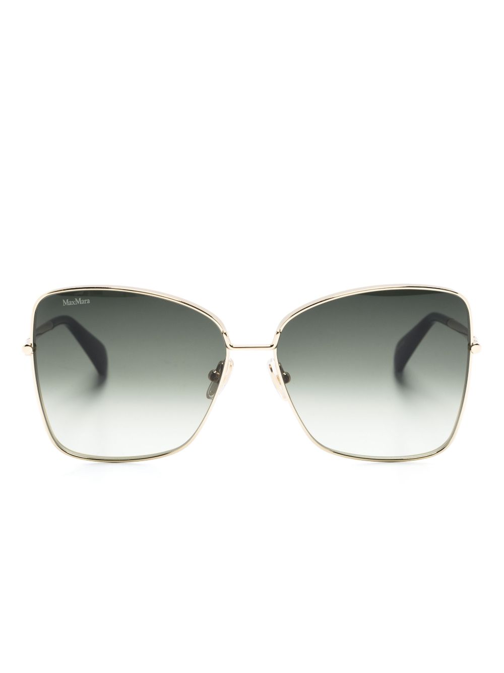 Max Mara Eyewear MM0097 Menton1 几何形镜框太阳眼镜 - 金色