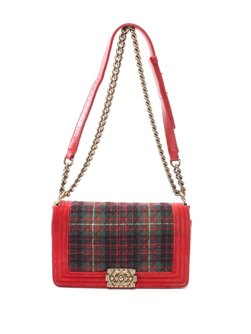 CHANEL Pre-Owned Boy 单肩包（2013-2014年典藏款） - 红色