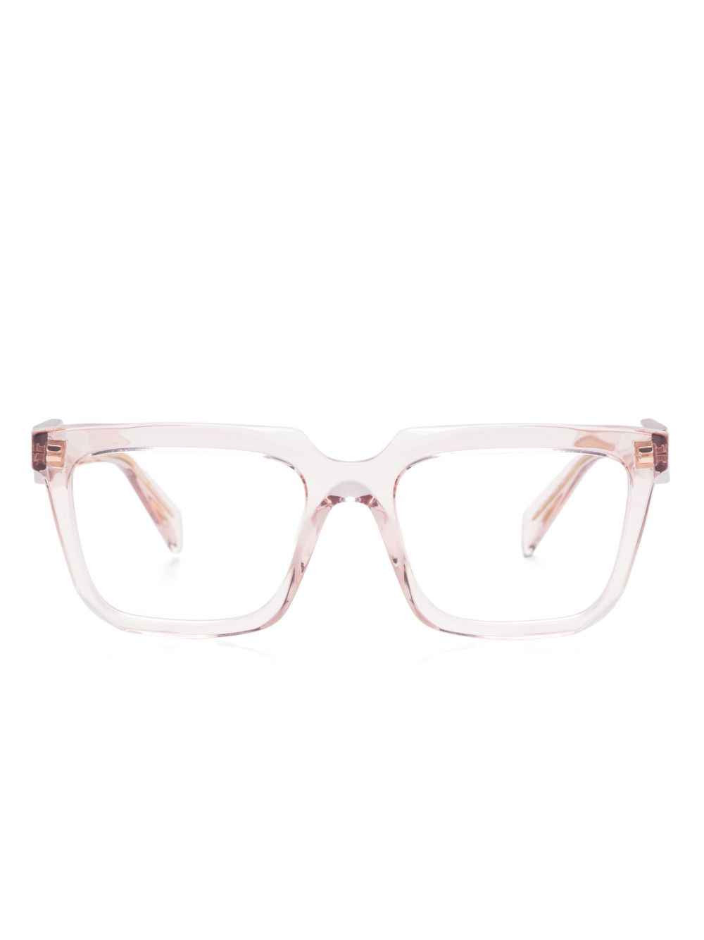 Prada Eyewear 长方形镜框眼镜 - 粉色