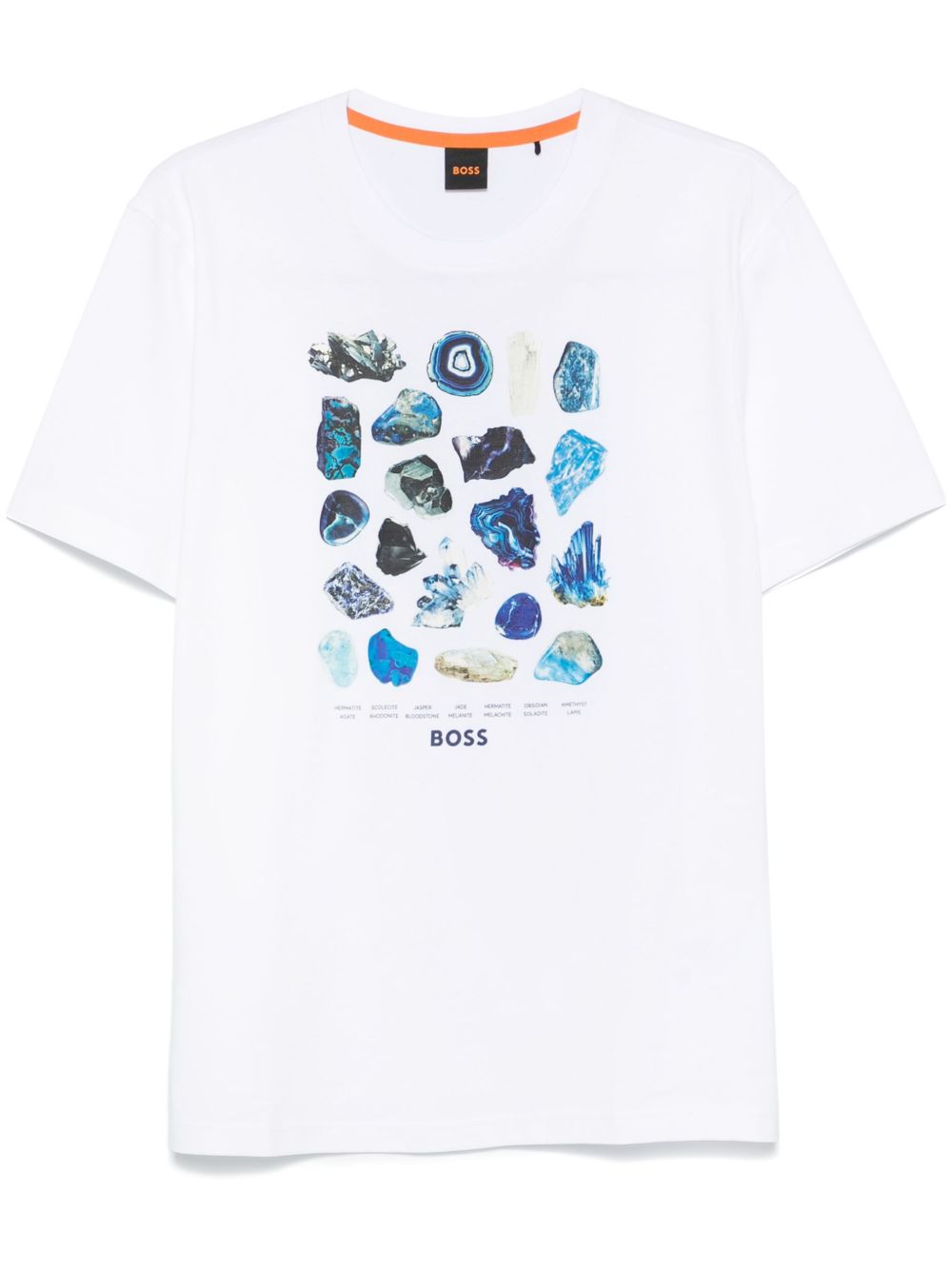 BOSS 图案印花T恤 - 白色