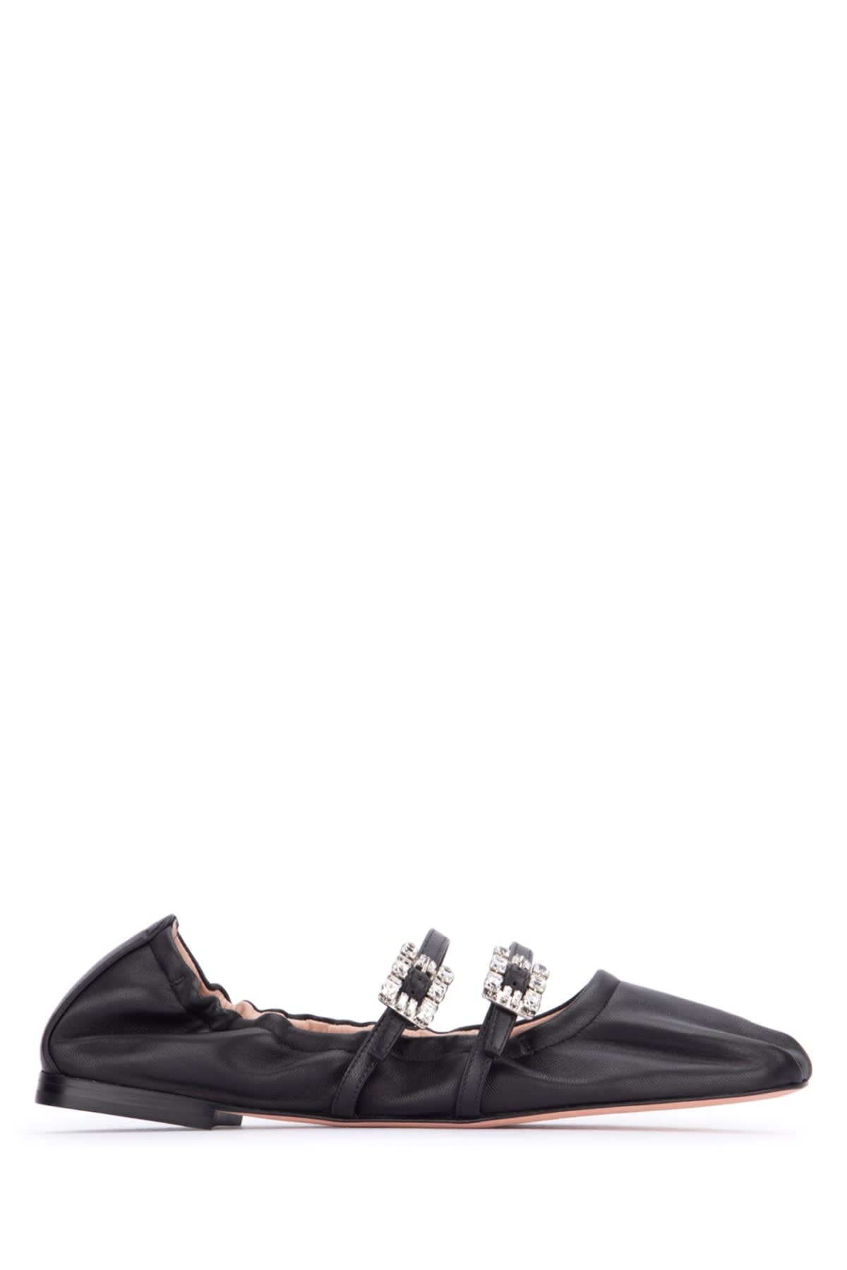 Roger Vivier 迷你水钻带柔软芭蕾舞鞋