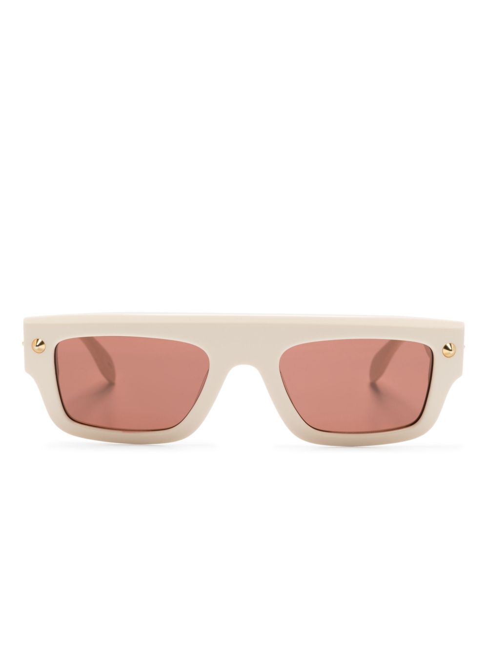 Alexander McQueen Eyewear 长方形框太阳眼镜 - 中性色
