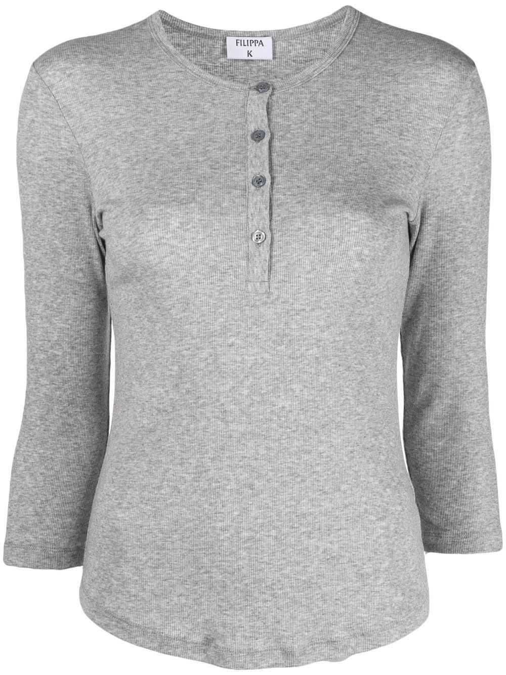 Filippa K 平纹针织排扣上衣 - 灰色