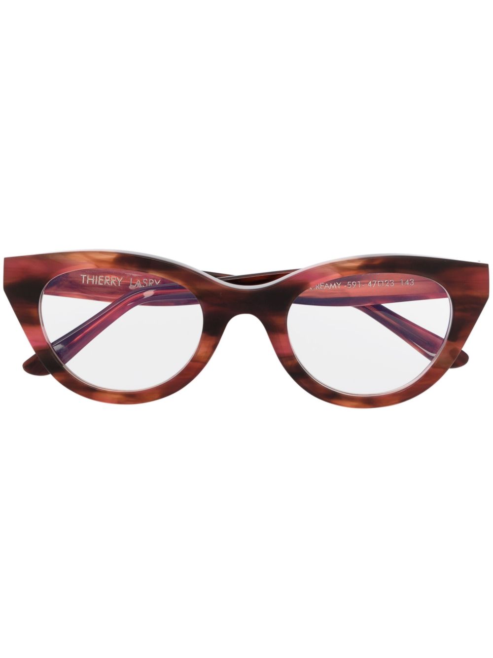 Thierry Lasry 猫眼框眼镜 - 褐色