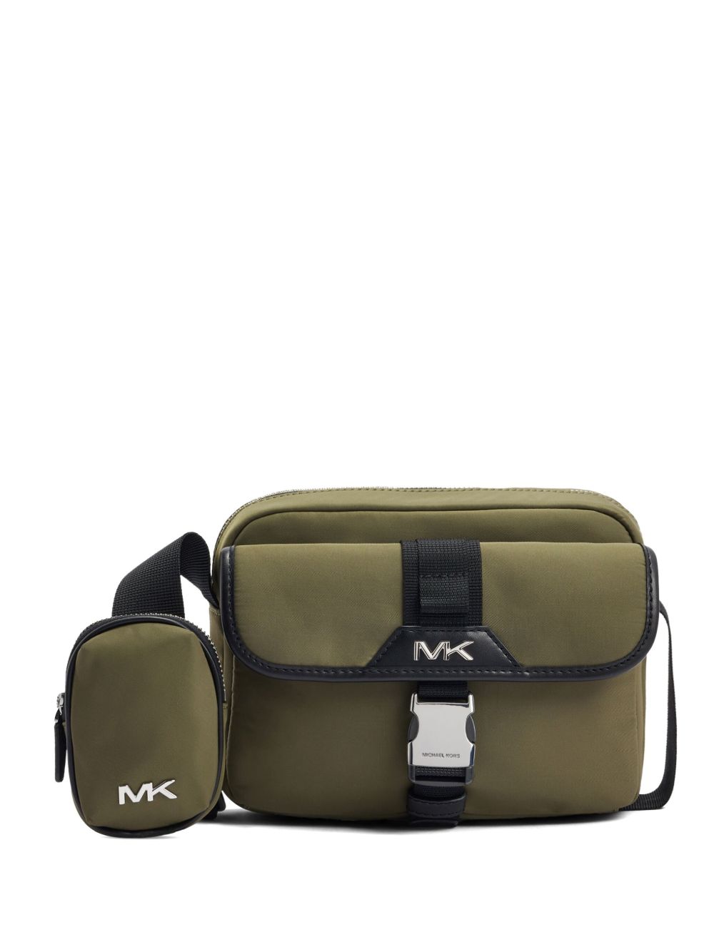 Michael Kors logo工装风邮差包 - 绿色