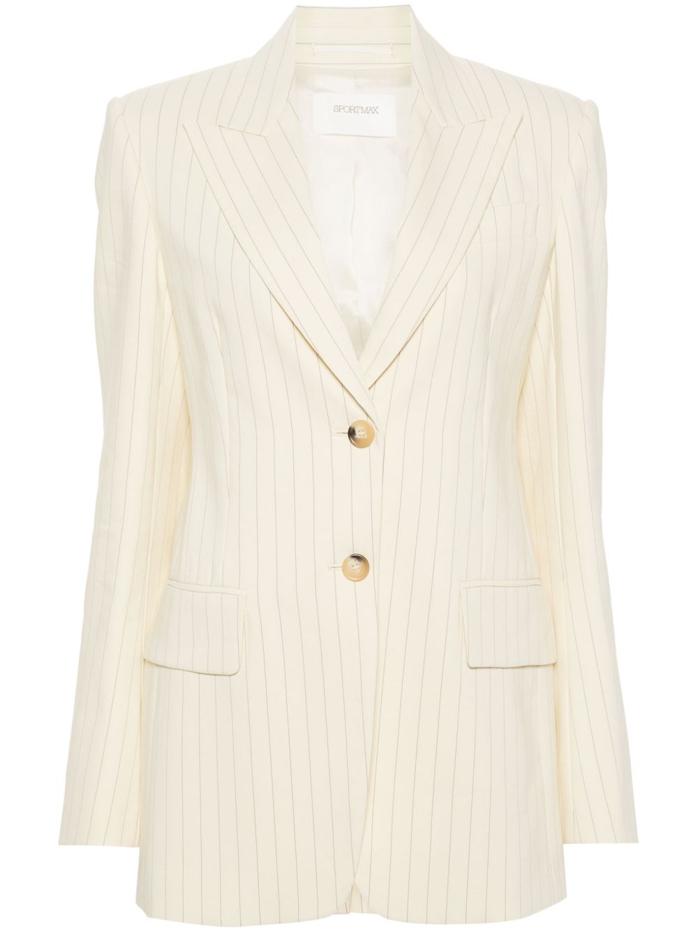 Sportmax Aversa 细条纹西装夹克 - 中性色