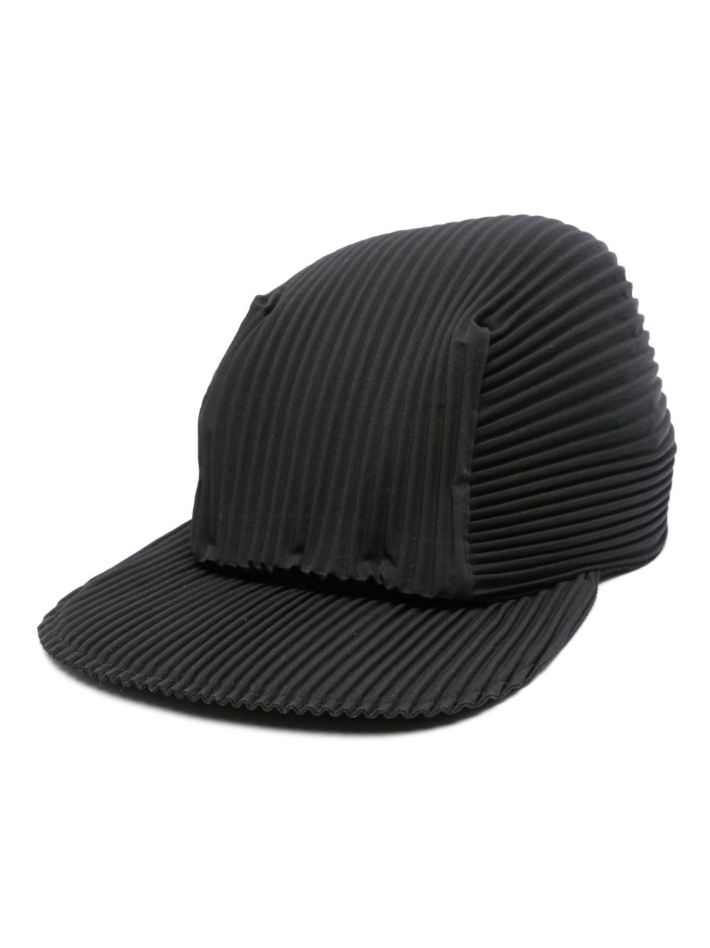 Homme Plissé Issey Miyake 细褶效果棒球帽 - 黑色