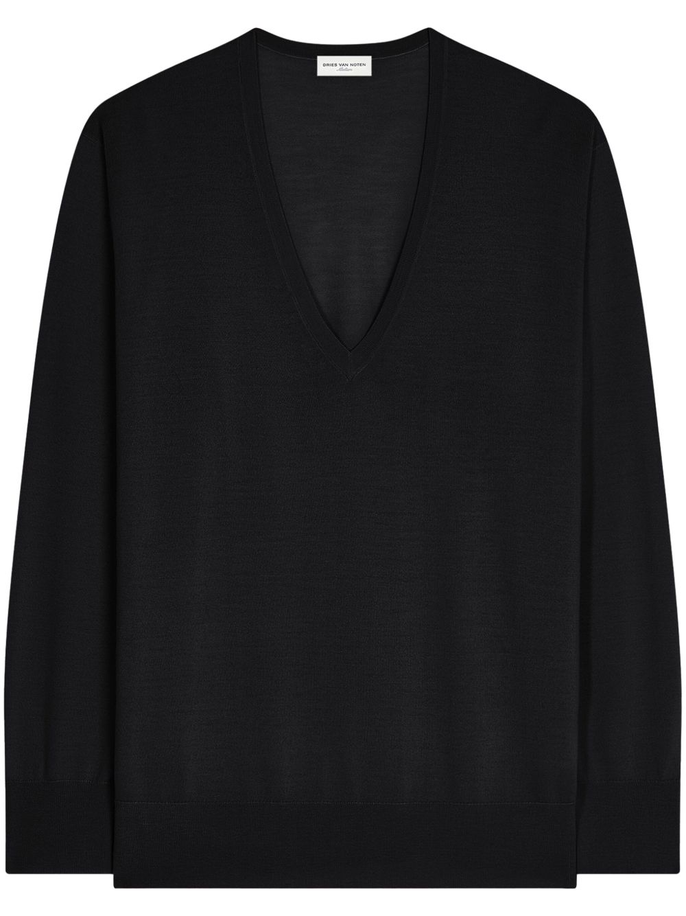 DRIES VAN NOTEN 美利诺羊毛毛衣 - 黑色