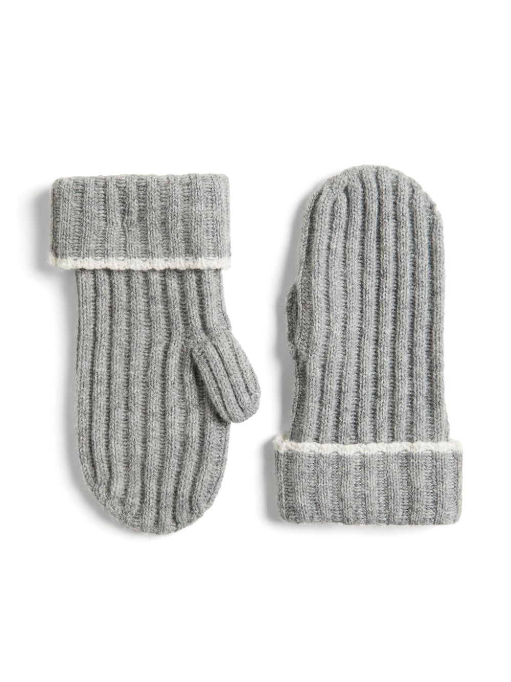 Brunello Cucinelli Kids 羊绒手套 - 灰色