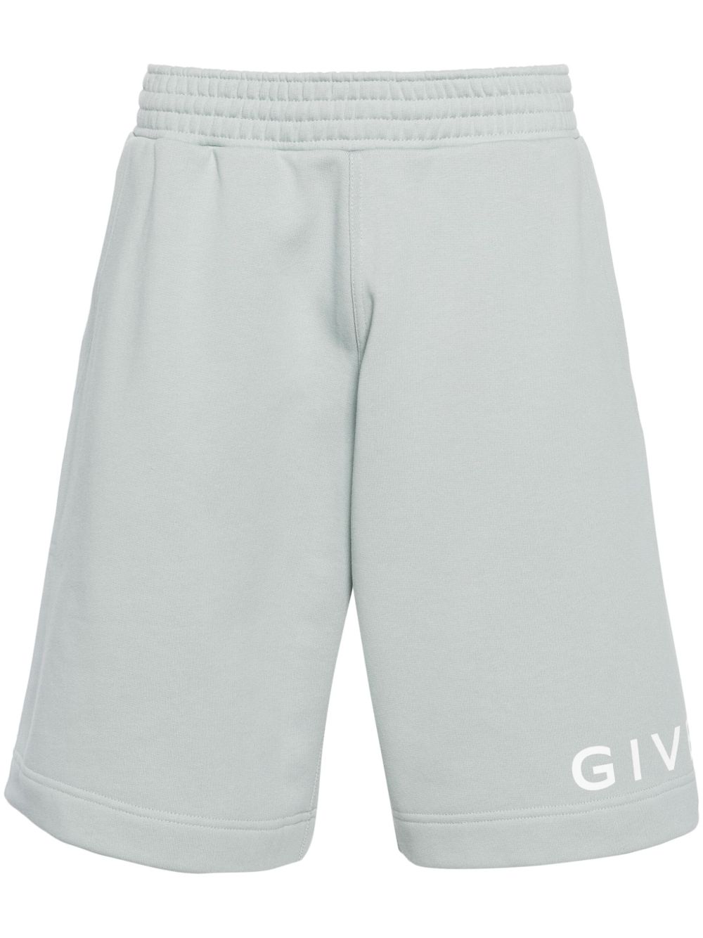 Givenchy logo印花百慕大短裤 - 蓝色