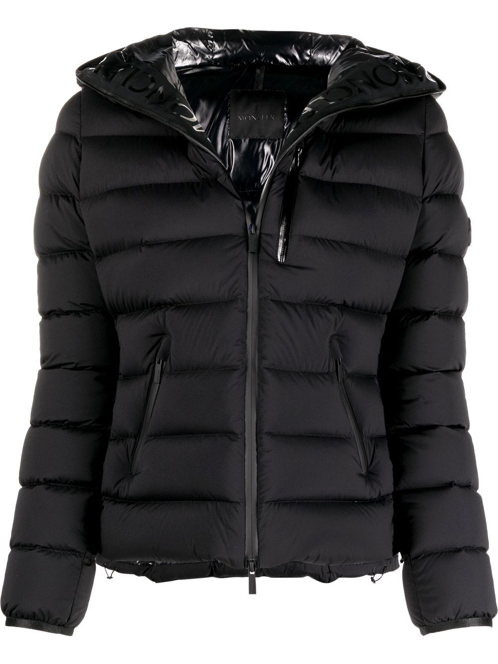 Moncler 标贴填充夹克 - 黑色