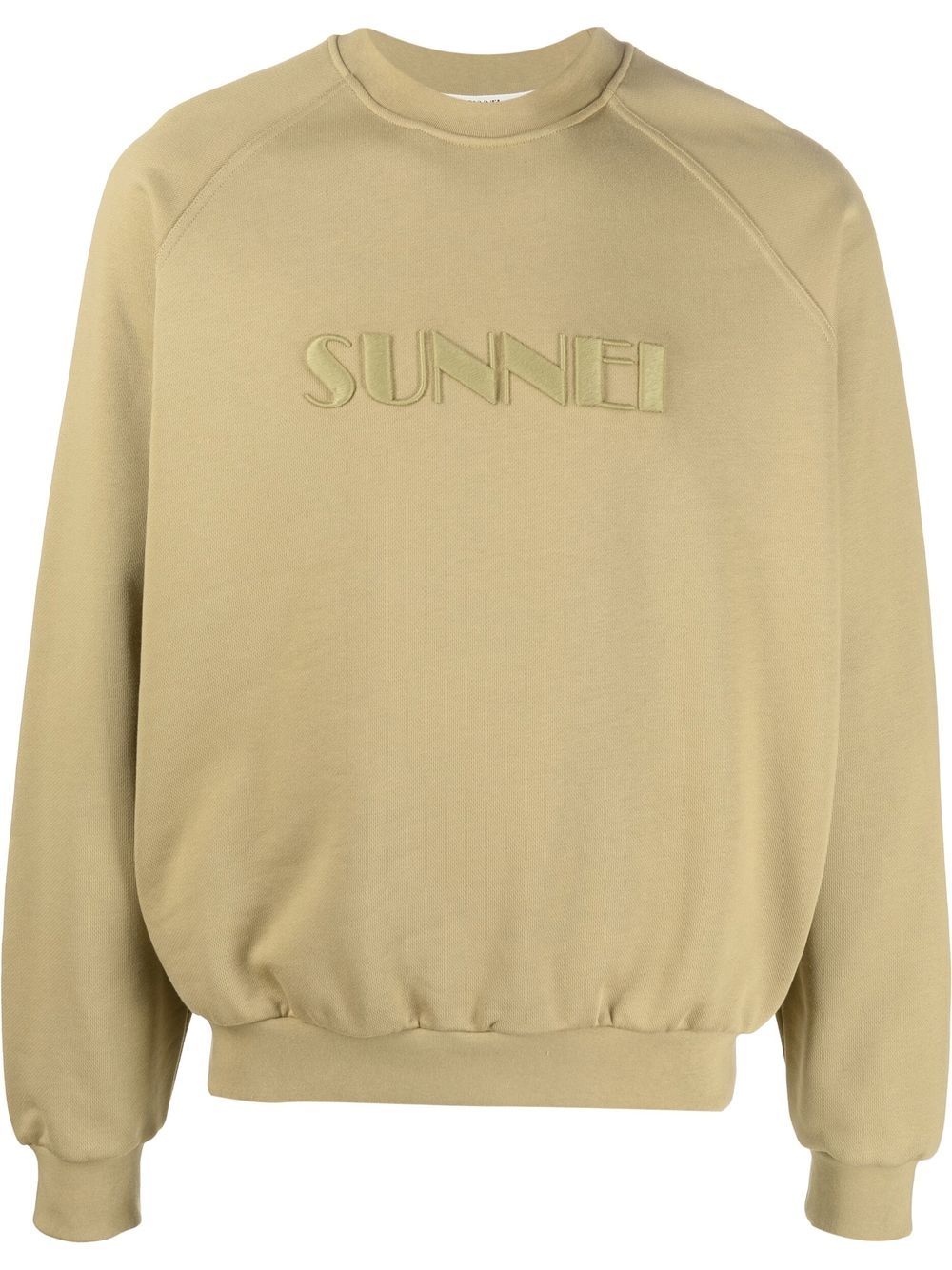 Sunnei logo刺绣圆领卫衣 - 绿色