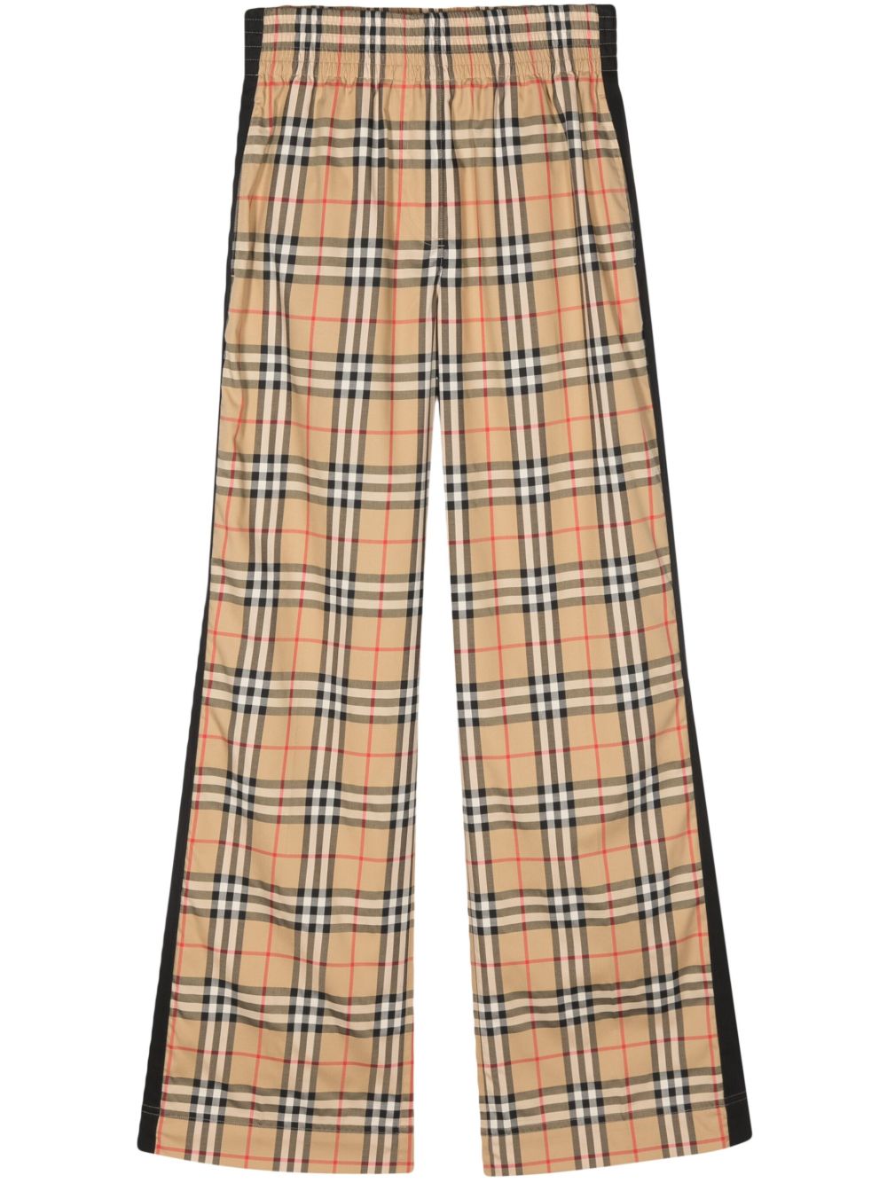 Burberry 经典格纹直筒裤 - 褐色