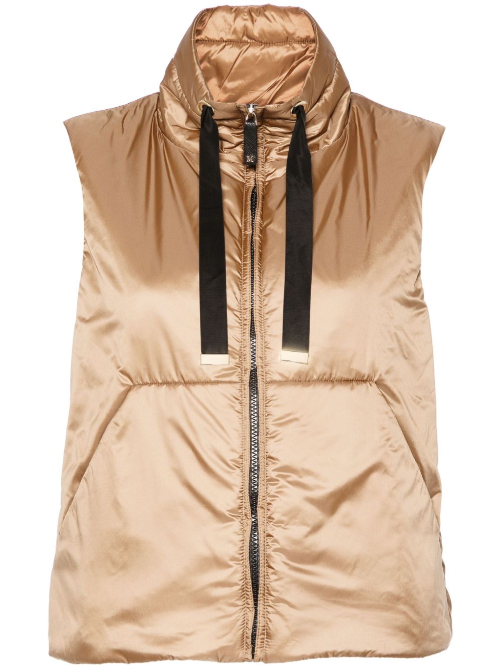 Max Mara 防水抽绳马甲 - 褐色