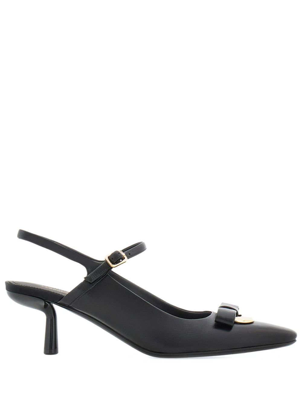 Ferragamo Drop Bow 中跟鞋 - 黑色