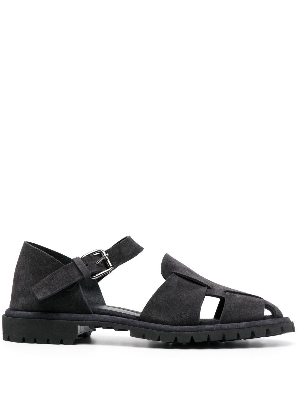 Officine Creative Spectral 005 绒面皮凉鞋 - 黑色