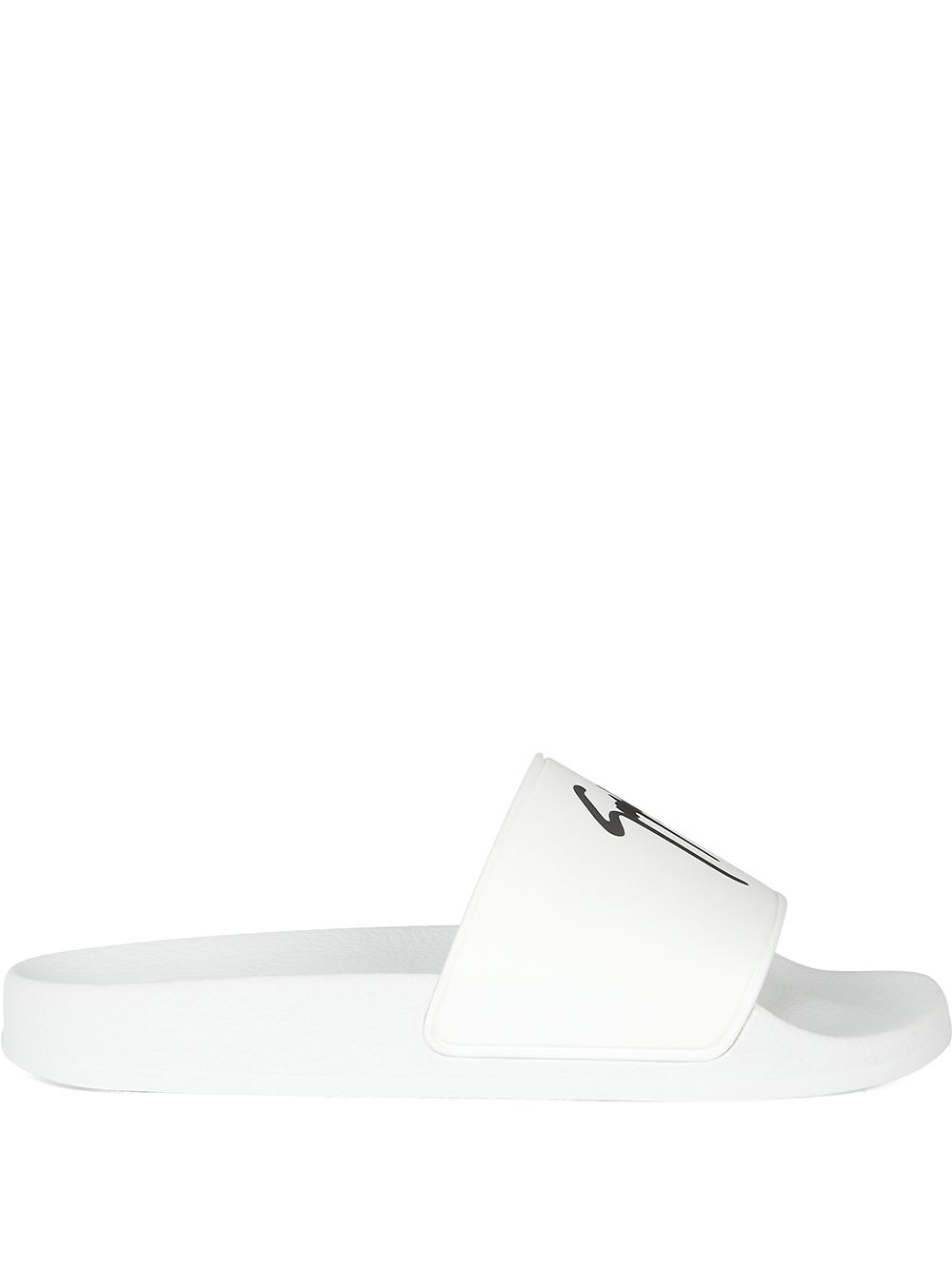 Giuseppe Zanotti Brett logo印花拖鞋 - 白色