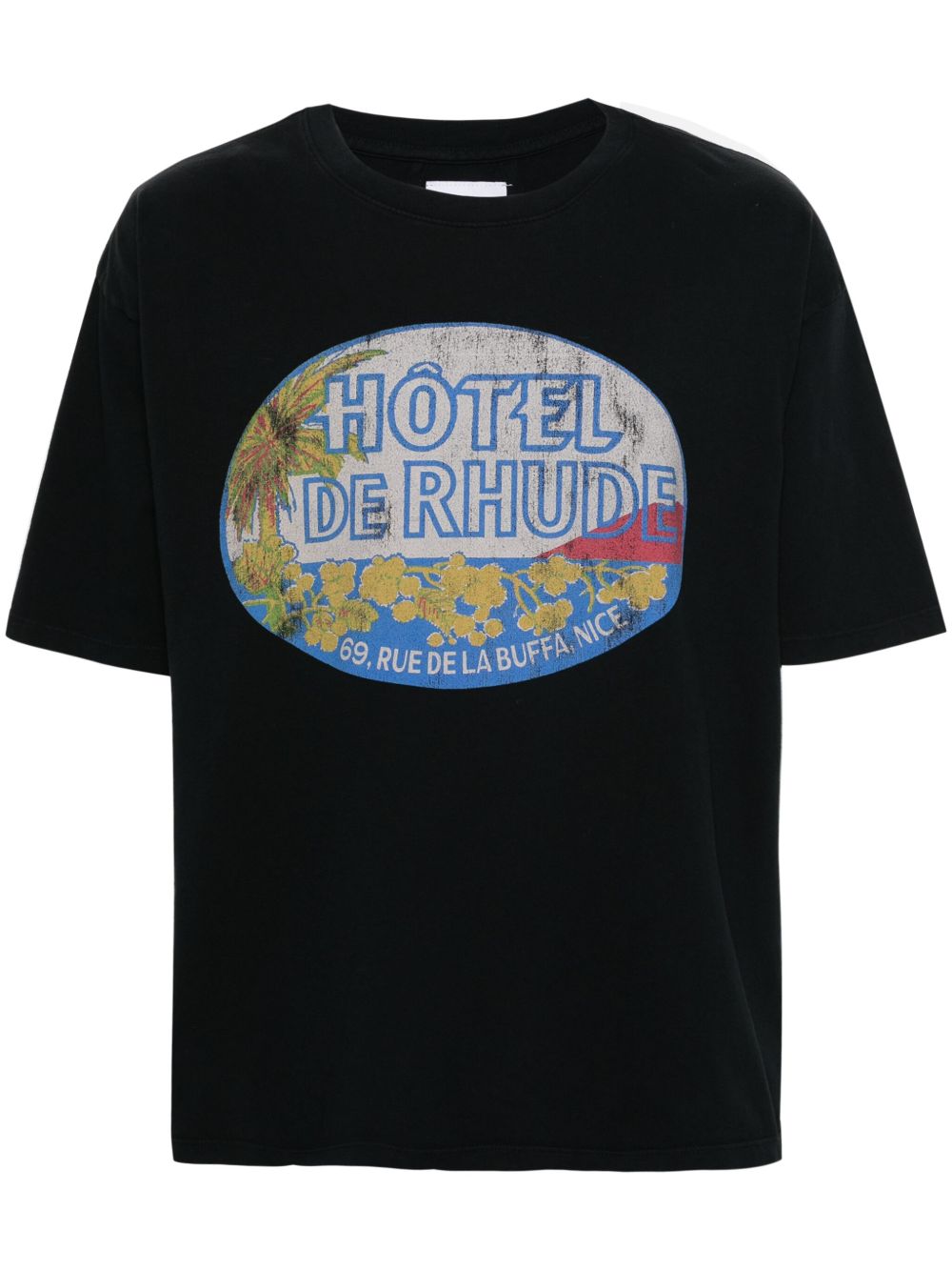 RHUDE Dimora 棉T恤 - 黑色